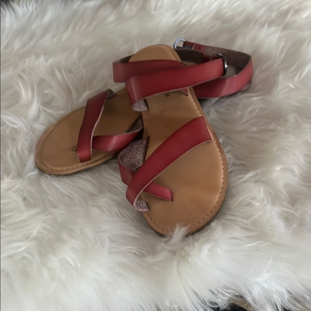 American Eagle Red  Strappy Sandals for Women